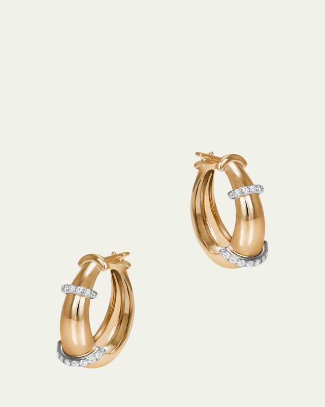 Buoy Diamond Hoop Earrings